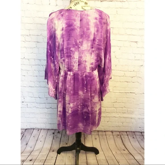 Alice + Olivia Purple Watercolor Dress - Picture 5 of 8